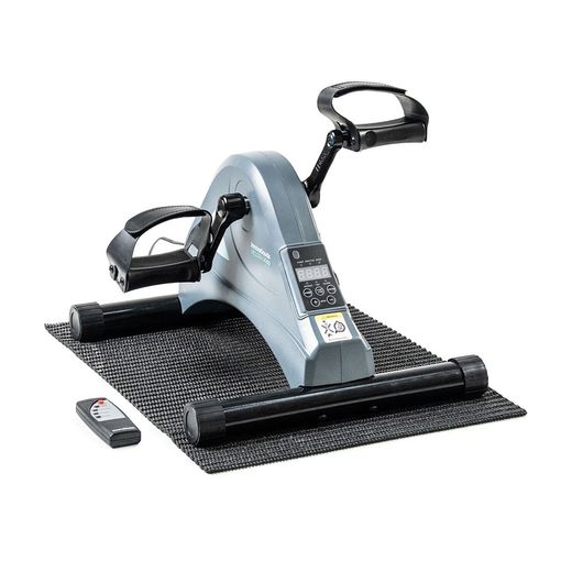 Innovagoods Velora 3000 Pedaleador Electrico Asistido - Pedaleo Bidireccional - Lcd Multifuncion - Mando A Distancia - Esterilla Antideslizante - Soporta 100Kg - Color Gris Y Negro