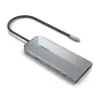 Aisens USB-C Dock 12 En 1 con 2xHDMI, RJ45, 3xUSB-A, 2xUSB-C, USB-C PD, Audio, SD y Micro SD - Gris
