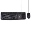 Ewent Teclado y Ratón para Oficina QWERTY PT - Teclas Silenciosas - 1000dpi - Cable 1.35m - Negro