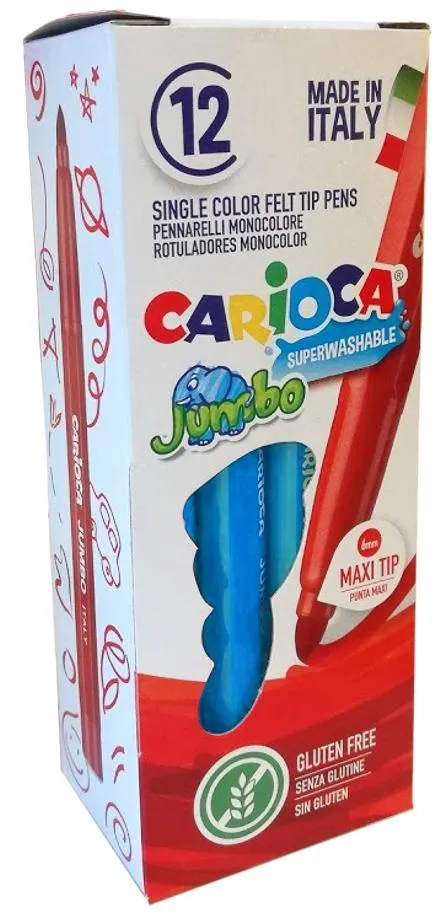 Carioca Rotulador Jumbo Punta Maxi Azul Claro Caja 12Ud