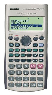 Casio Calculadora Científica Fc-100V Pilas Programable 4 Líneas Lcd 10+2 Y 15 Dígitos Gris