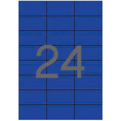 Apli Etiquetas Adhesivas 70X37mm Inkjet/Láser Rectas 24X20H Azules