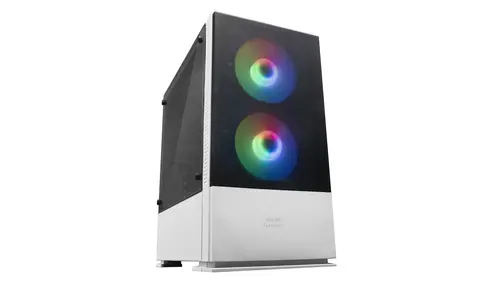 Caja Microatx Gaming Mars Gaming Mcz White Frontal Mesh Con 2Xventilador Rgb Ventana Lateral Total Usb3.0 + Usb 2.0 Sin Fuente De Aliment