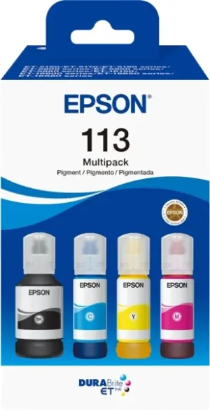 Epson 113 Pack de 4 Botellas de Tinta Pigmentada Originales