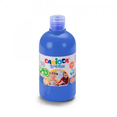 Carioca Botella de Témpera 500ml Color Azul Superlavable Alta Opacidad