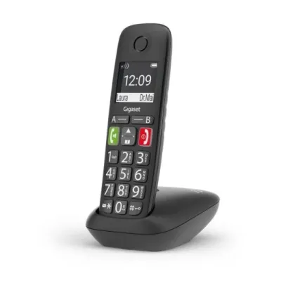 Gigaset E290 Inalámbrico DECT Negro - Teléfono Fijo Inalámbrico