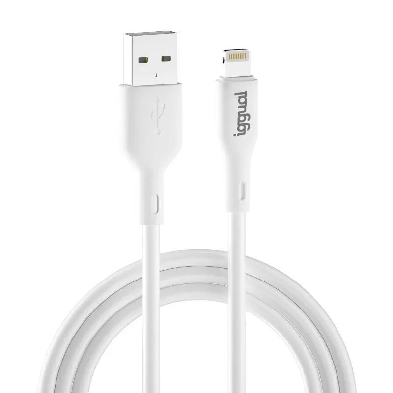 Iggual Cable Usb-A/Lightning 100 Cm Blanco