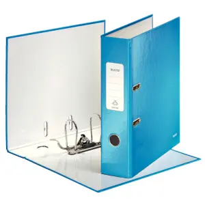 Leitz Archivador Palanca Wow 180º A4 Lomo Ancho Cartón Forrado Plastificado Azul