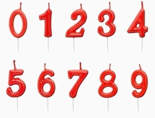 Oh Yeah Vela 5Cm Número 7 Rojo