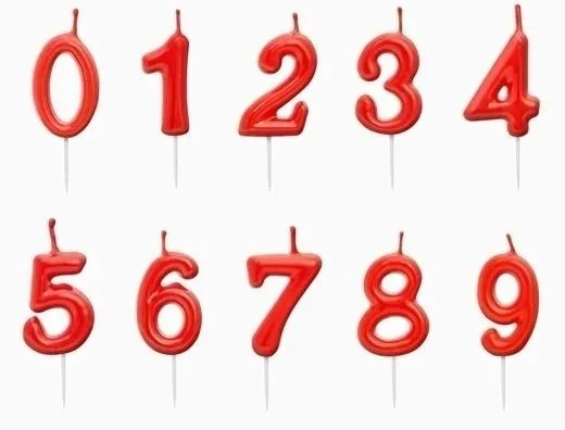 Oh Yeah Vela 5Cm Número 7 Rojo