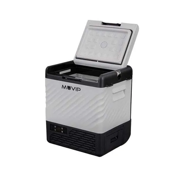 Muvip Nevera Portatil Tipo Trolley Con Compresor 21 Litros - Compresor Silencioso - Ruedas Y Asa De Transporte - Color Gris