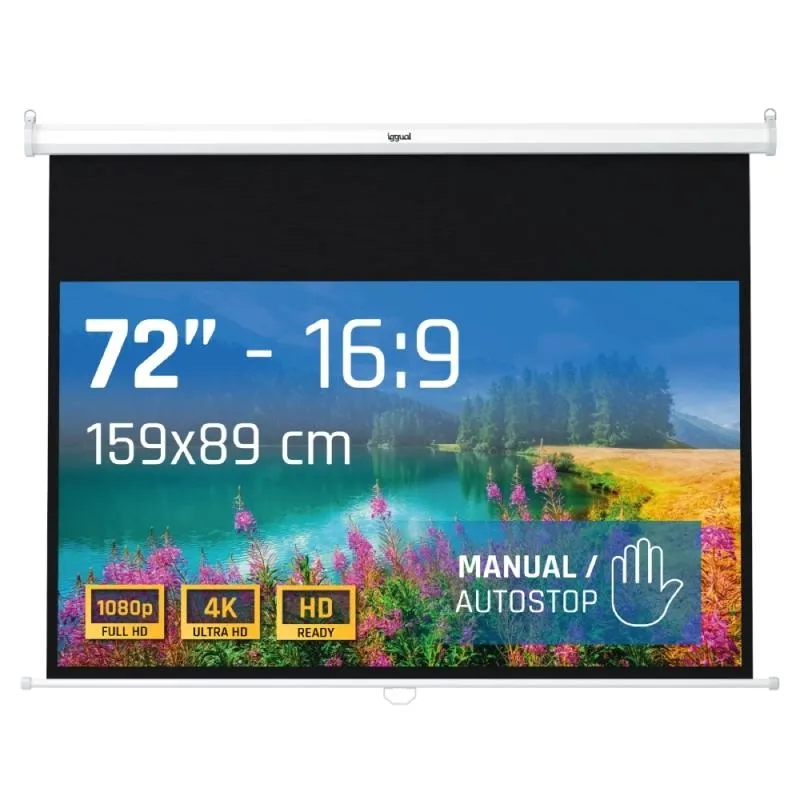 Iggual Pantalla Manual 16:9 72" 159X89 Cm