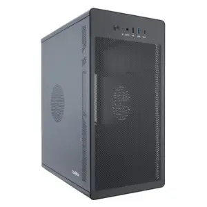 Coolbox Caja Micro ATX M100 Con Rejilla Frontal, Disipador Max 160mm, GPU Max 300mm, Negro