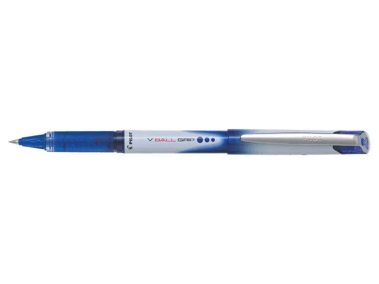 Pilot Boligrafo De Tinta Liquida V Ball Grip 05 - Punta De Bola Conica 0.5Mm - Trazo 0.3Mm - Grip De Goma - Color Azul