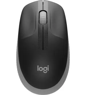 Logitech M190 Full Size Raton Inalambrico USB 1000dpi - 3 Botones - Gran Tamaño - Uso Ambidiestro - Color Negro/Gris Claro