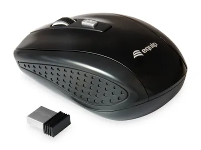 Equip Mouse Inalámbrico Óptico 2.4GHz 4 Botones Negro