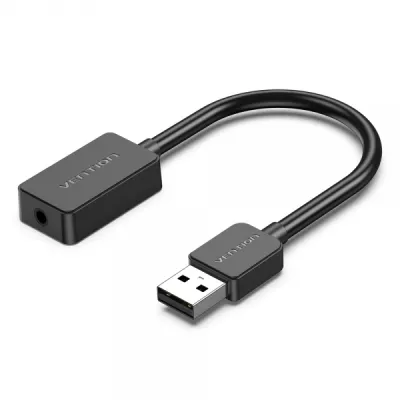 Vention Tarjeta de Sonido USB A a Jack 3.5 Hembra Negra