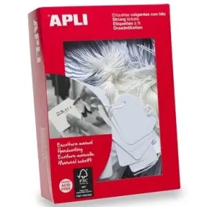 APLI ETIQUETAS COLGANTES CON HILO 7X19MM CAJA DE 1000 BLANCO