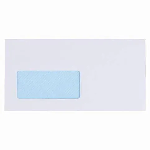 Sam Sobre Americano Open-115 Vi Autoadhesivo Con Tira De Silicona 115X225 90 Gramos Ventana Izquierda Offset Blanco 500 Sobres