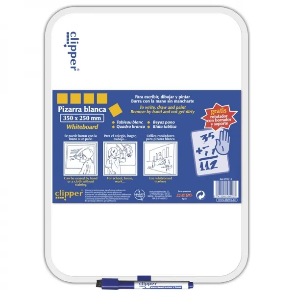 Alpino Pizarra Blanca Grande 35x25cm Con Rotulador Blister