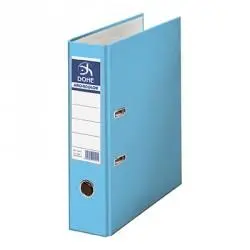 DOHE ARCHIVADOR PALANCA FOLIO LOMO ANCHO RADO CARTÓN FORRADO PP AZUL CLARO