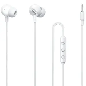Vention Echo Lite Auriculares Intraurales 1.2m Jack 3.5mm con Micrófono Blanco