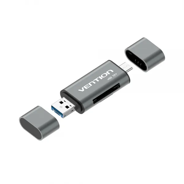 Vention Lector de Tarjetas Externo USB 3.0 Gris