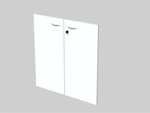 Artexport Pareja De Puertas Para Estantería Baja Presto 18Mm Con Cerradura Blanco
