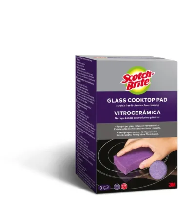 Scotch-Brite Estropajos para Vitrocerámica Pack de 3 - Color Blanco