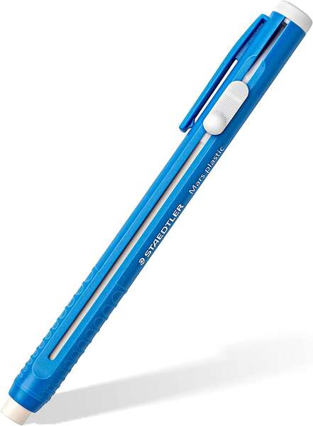 Staedtler Mars Plastic 528 50 Portagomas En Forma De Lapiz - Con Cursor Para Deslizar La Goma - Sin Ftalatos Ni Latex