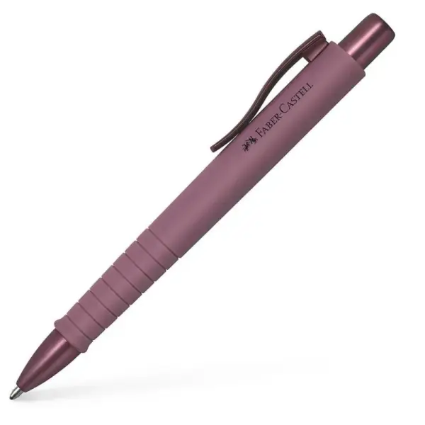 Faber-Castell Poly Ball Urban Limited Edition Boligrafo Retractil Xb - Forma Triangular Ergonomica - Suave Al Tacto - Color Burdeos