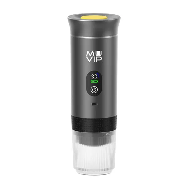 Muvip Xpresscup Cafetera Portatil - Compatible Con Cafe Molido Y Capsulas Dg Y Ns - Presion De 20 Bares - Modo Caliente Y Frio - Color Gris
