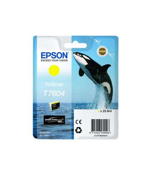 Epson T7604 Amarillo Cartucho De Tinta Original - C13T76044010
