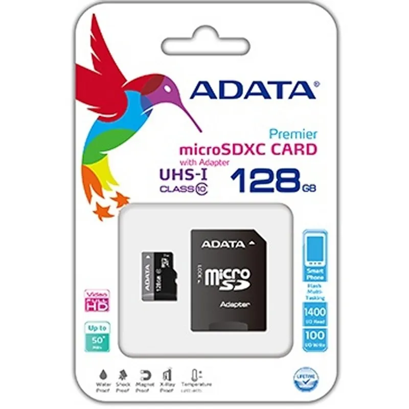 Adata Microsdhc 128Gb Uhs-I Class10 C/Adapt