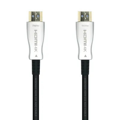 Aisens Cable HDMI V2.0 AOC Premium Alta Velocidad 4K@60Hz 18Gbps 20M Negro