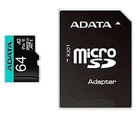 A-DATA microSDXC UHS-I U3 64GB con Adaptador