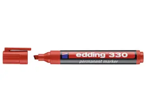 Edding Marcador Permanente 330 Punta Biselada Rojo