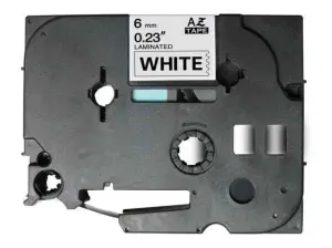 Brother TZe211 Cinta Laminada de Etiquetas 6mm x 8m - Negro sobre Blanco
