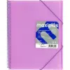 Grafoplás Carpeta Espiral A4 con 30 Fundas PP Rígido Translúcido Lavanda Soft