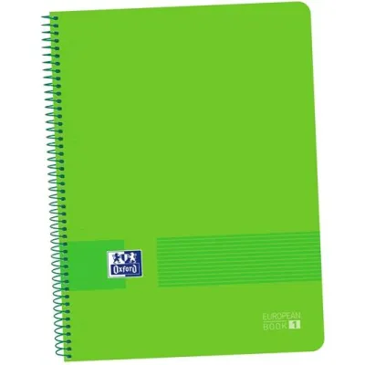 Oxford Cuaderno Live&Go A4+ 80H 5x5mm Microperforado Pack 5 Ud Verde