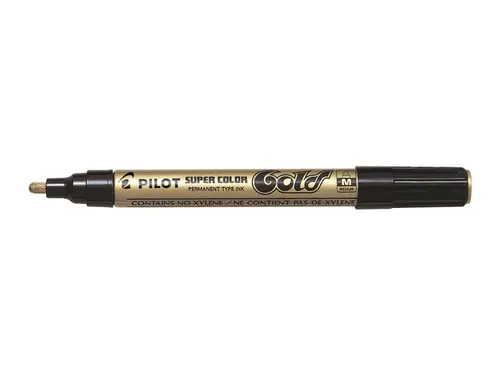 Pilot Super Color Rotulador Permanente Medio 4,5mm Punta Poliacetal Color Oro