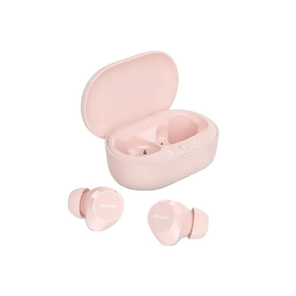 Philips Auriculares Intraurales Inalámbricos TWS Bluetooth 5.3 Rosa IPX4 USB-C 18h Autonomía