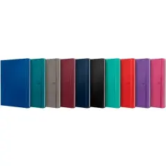 OXFORD CUADERNO COSIDO SIGNATURE 80H B5 1 LÍNEA TAPA EXTRADURA SÍMIL PIEL C/SURTIDOS VIVOS