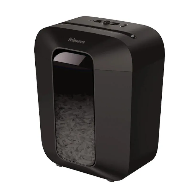 Fellowes LX50 Destructora de Papel Manual P-4, Corte en Partículas, 9 Hojas, 17L, Negro