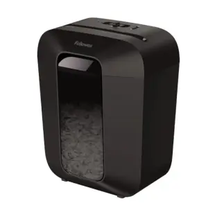 Fellowes LX50 Destructora de Papel Manual P-4, Corte en Partículas, 9 Hojas, 17L, Negro