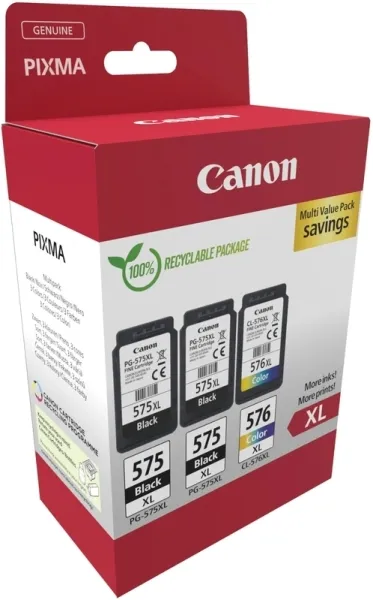 Canon PG-575XL/CL-576XL Multipack de 3 Cartuchos de Tinta Originales