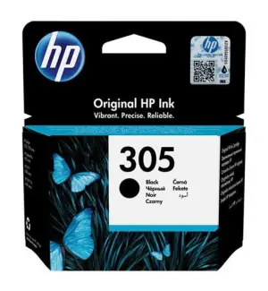 HP Tinta Negra Nº 305 para DeskJet 2300, 2700, Plus 4100, Envy 6000, Pro 6400, 4210E