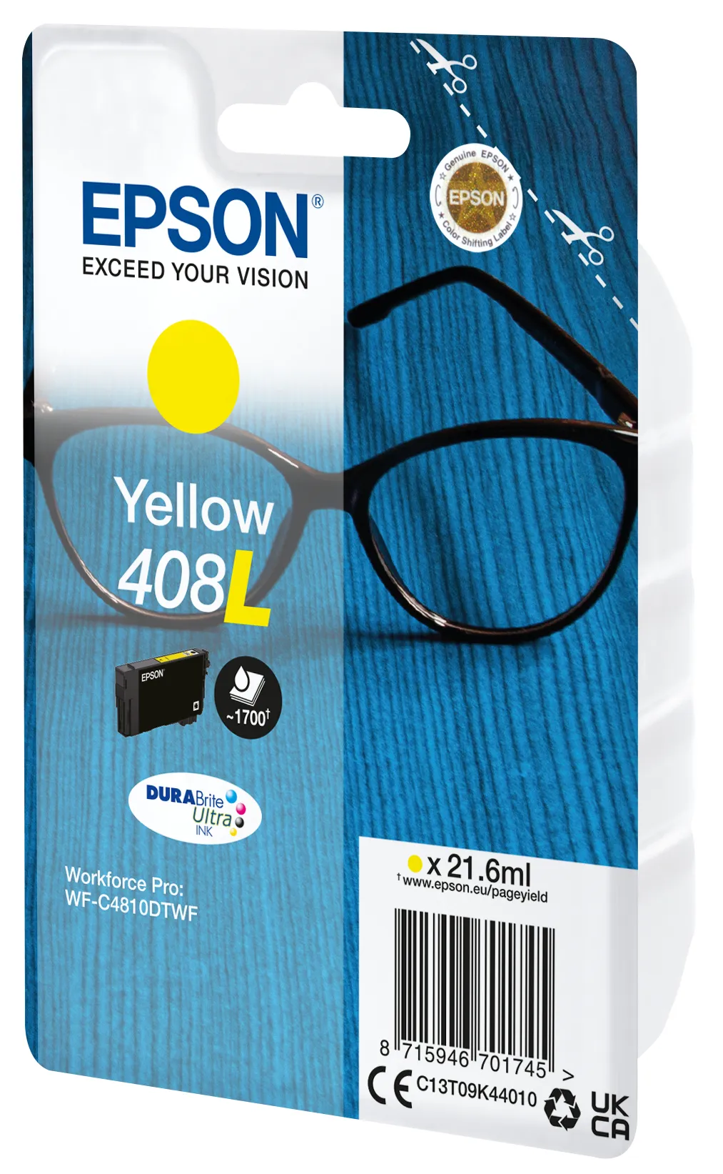 Epson 408L Cartucho de Tinta Amarillo Original