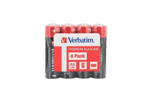 Verbatim Pilas Alcalinas AA LR06 Retractiladas Pack de 4 Uds