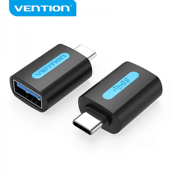 Vention Adaptador Usb-C Macho A Usb 3.0 A Hembra - Color Negro